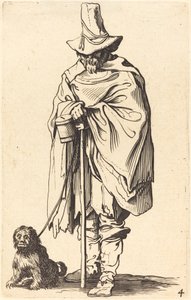 Mendiant avec chien - Jacques (after) Callot
