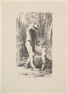 Bûcheron faisant un fagot, 1853 - Jacques Adrien Lavieille