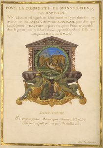 Écusson avec un lion attaquant un guépard - Jacques Bailly