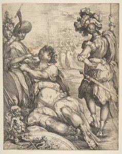 Figures militaires devant une ville, 1595-1616