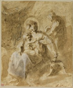 La Sainte Famille se repose lors de la fuite en Égypte - Jacques Bellange