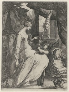 La Vierge Marie filant avec l