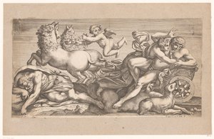 Céphale emporté par Aurore dans son char (série: Scènes mythologiques d
