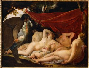 Vénus et les Grâces surprises par un mortel ... - Jacques Blanchard