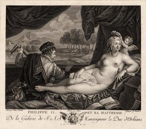 Philippe II et sa maîtresse après Titien - Jacques Bouillard