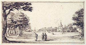 Une rue à Bainville-sur-Madon, avec la maison de Callot