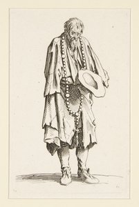 Mendiant avec un rosaire, des Les Mendiants (Le mendiant au rosaire) - Jacques Callot