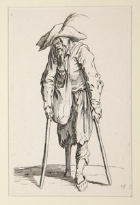 Mendiant avec une jambe de bois, de la série Les Mendiants - Jacques Callot
