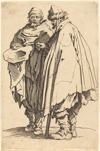 Mendiant aveugle et compagnon - Jacques Callot