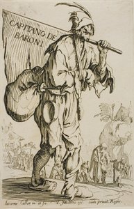 Capitaine des Barons, frontispice de Les Gueux - Jacques Callot