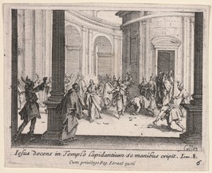 Christ lapidé hors du temple - Jacques Callot