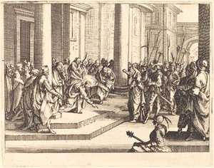 Le Christ et la femme prise en adultère, 1635 - Jacques Callot