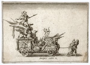 Combat a la barriere. Gravure Un char. Meaume 490-503 ... (gravure)