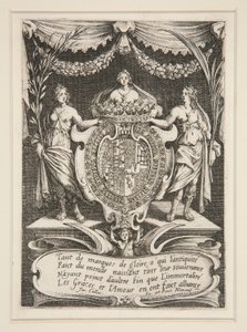 Combat à la Barrière, Frontispice, Les Armes de Lorraine-Chevreuse - Jacques Callot