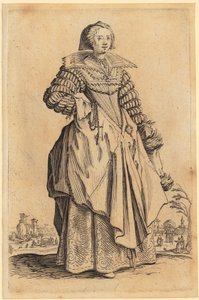 Dame au col de dentelle, planche 8 de la série « La Noblesse » - Jacques Callot