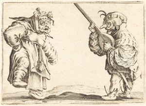 Danseurs avec luth, vers 1622 - Jacques Callot