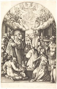 Mort de Saint Benoît - Jacques Callot