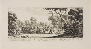 Découverte des soldats criminels, planche 9 des Misères de la guerre - Jacques Callot