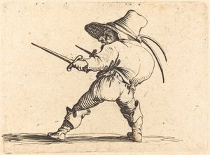 Duelliste avec épée et dague - Jacques Callot