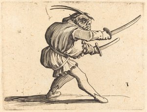 Duelliste avec deux sabres