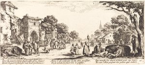 Soldats mourants au bord de la route - Jacques Callot