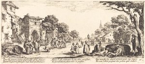 Soldats mourants au bord de la route - Jacques Callot