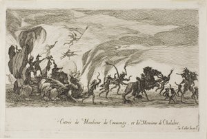 Entrée de M. de Couvonage et M. de Chalabre, du Combat à la barrière - Jacques Callot