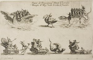 Entrée de Monseigneur Henry de Lorraine, Marquis de Moy, sous le nom de Pirandre, du Combat à la Barrière - Jacques Callot