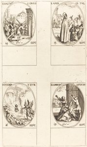 Exaltation de la Sainte Croix; Saint Aper; Sainte Euphemia; Saint Lambert - Jacques Callot