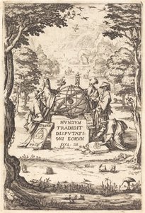 Frontispice pour la Cosmologia Sacrée (Titre avec astrologues) - Jacques Callot