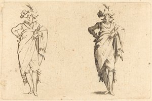 Gentleman vu de face avec la main sur la hanche, vers 1622