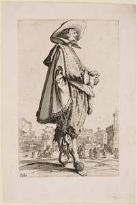 Gentleman avec les mains jointes, de la série « La Noblesse de Lorraine » - Jacques Callot