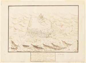 Vue isométrique de Torra de Ottaggio - Jacques Callot