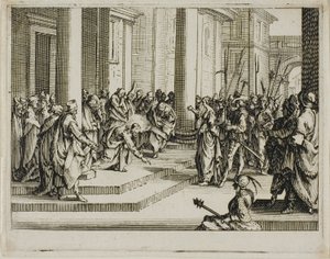 Jésus et la femme adultère, extrait du Nouveau Testament - Jacques Callot