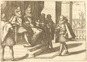 Roi et reine en consultation sur les Turcs - Jacques Callot