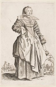 Dame au large col, de la série « La Noblesse de Lorraine » - Jacques Callot