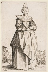 Dame avec un chapeau levé (de la série 