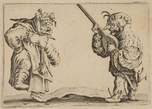Les Danseurs au Luth, de la série Les Caprices, Set B, Nancy - Jacques Callot