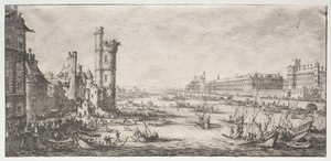 Les deux grandes vues de Paris : Vue du Louvre - Jacques Callot