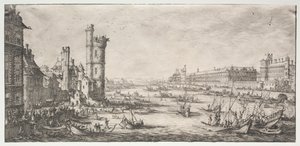 Les deux grandes vues de Paris : Vue du Louvre, 1628-1630 - Jacques Callot
