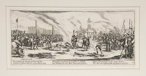 Les grandes misères de la guerre: No. 13 - Le bûcher - Jacques Callot