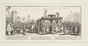 Les grandes misères de la guerre : No. 14 - La roue - Jacques Callot