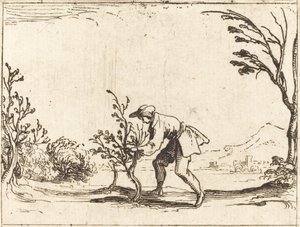 Homme coupant un baumier - Jacques Callot
