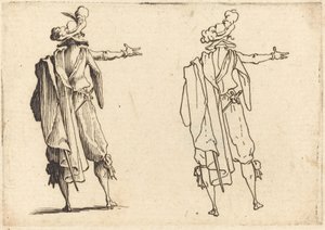 Homme vu de dos avec son bras droit étendu