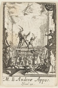 Martyre de saint André, troisième planche des Martyres des Apôtres - Jacques Callot