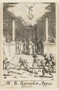 Martyre de saint Barnabé, planche quinze des Martyres des Apôtres