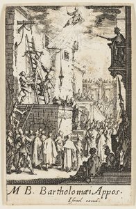 Martyre de saint Barthélemy, planche 9 des Martyres des Apôtres