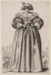Dame masquée, de la série « La Noblesse de Lorraine » - Jacques Callot