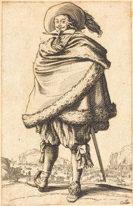 Noble homme en manteau bordé de fourrure - Jacques Callot
