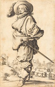 Noble homme avec plastron en fourrure - Jacques Callot
